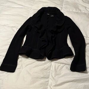 Saks Fifth Avenue 100% wool long sleeve top . Size small in black